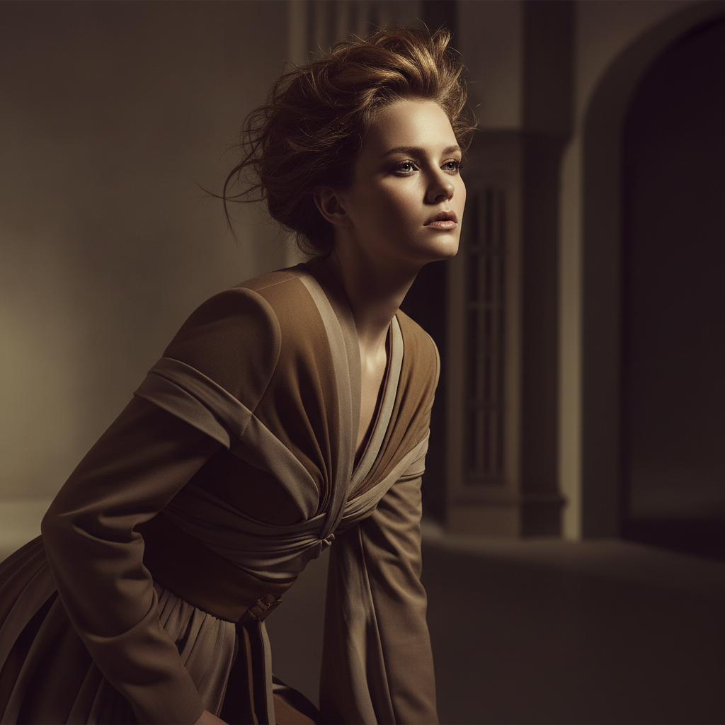 Retrato Editorial Sofisticado Misterioso