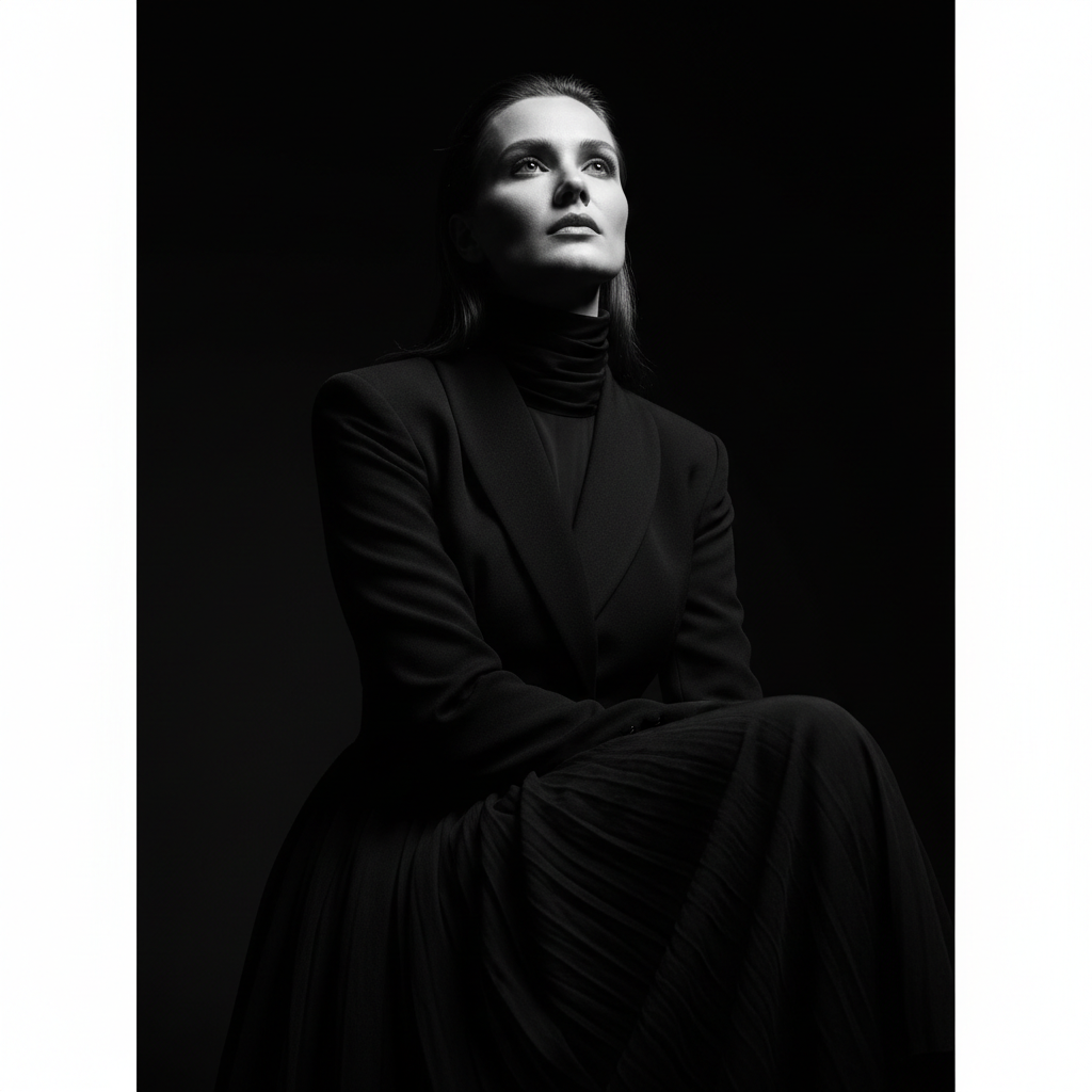 Retrato Editorial Sofisticado Elegante